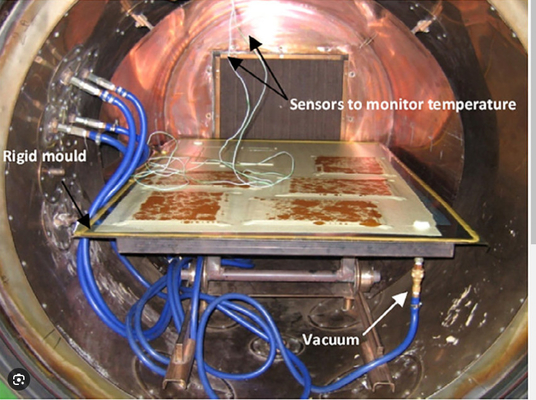 Autoclave industrial de fibra de carbono con válvula de seguridad para la producción de materiales compuestos