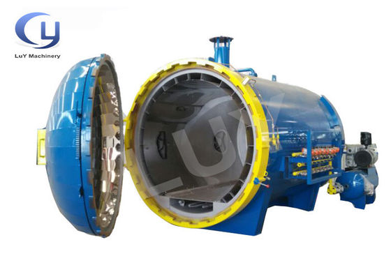 Autoclave de curado de fibra de vidrio de material autocompuesto