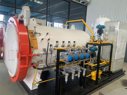 Autoclave industrial pequeña de composite para laboratorio, con pantalla táctil, piezas de automóviles como capó y techo, control PLC, 0.8MPa, 600mm de diámetro