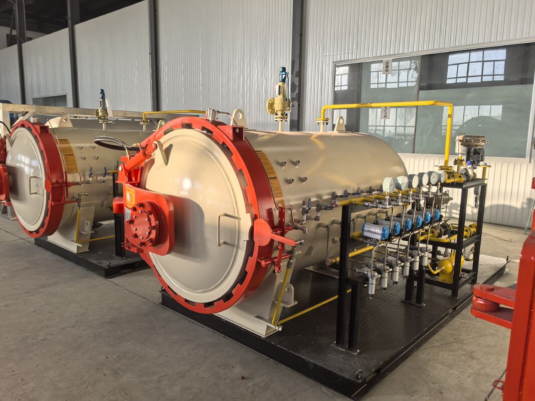 Industria electrónica Campo hidráulico de puertas abiertas Autoclaves de material de fibra de vidrio para la producción de productos compuestos