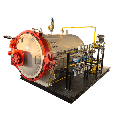 Sistema de bloqueo de seguridad del autoclave de campo deportivo Control de vacío independiente Producción Autoclave compuesto con núcleo del motor