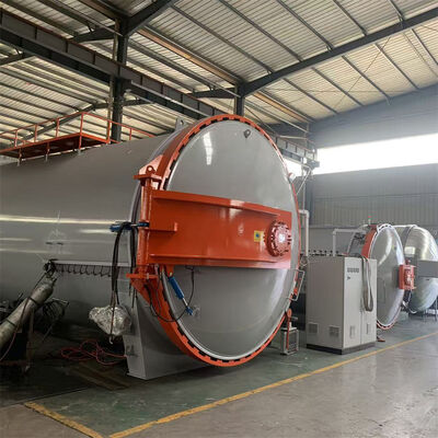 Autoclave industrial certificado por el CE utilizado en la fabricación aeroespacial, control de presión de temperatura precisa y compuesto de curado por vacío